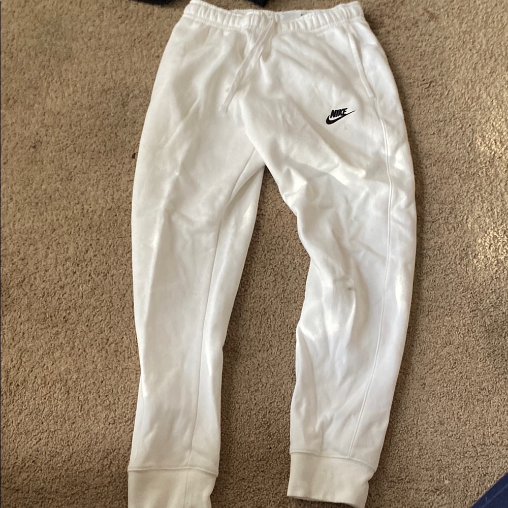 Nike White Joggers